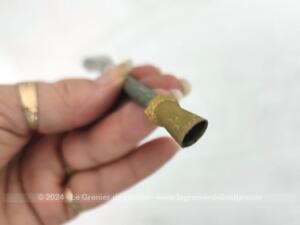 Belle paille à maté démontable en métal et laiton