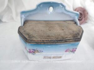 Ancien pot à allumettes shabby