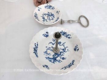 Petit serviteur à 2 étages en porcelaine anglaise rose, modèle 