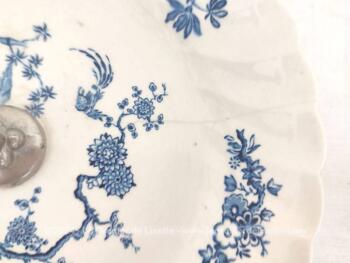 Petit serviteur à 2 étages en porcelaine anglaise rose, modèle 
