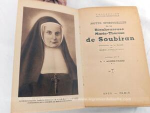Livre « Notes Spirituelles de la Bienheureuse Marie-Thérèse de Soubiran » 1947