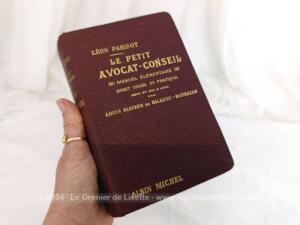 Ancien manuel « Le Petit Avocat Conseil » de 1927