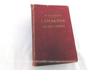 Ancien livre « Lamartine, Oeuves Choisies » de 1949
