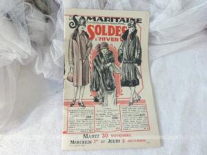 Catalogue La Samaritaine début années 20 Soldes d’Hiver