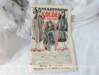 Datant du débit des années 20, voici un ancien catalogue de La Samaritaine Soldes d'Hiver  pour la mode, décoration et linge. Centenaire et toujours aussi captivant !