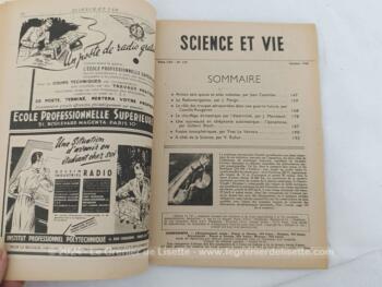 Voici 7 revues de Sciences et Vie correspondant au mois de janvier, avril, juin, juillet, aout et octobre 1946 et avril 1947, pour savoir tout ce qui s'est passé dans le monde ces mois là, en cette période d'après guerre. Très instructif.
