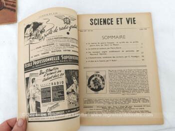 Voici 7 revues de Sciences et Vie correspondant au mois de janvier, avril, juin, juillet, aout et octobre 1946 et avril 1947, pour savoir tout ce qui s'est passé dans le monde ces mois là, en cette période d'après guerre. Très instructif.