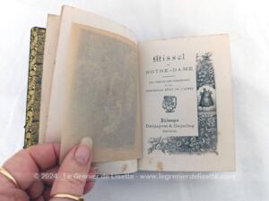 Ancien petit Missel de Notre Dame cuir et tranche dorée 1898