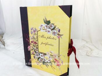 Sur 21 x 29 x 2.5 cm, voici album vintage édité 1998 en France par Aura Books en Angleterre composé de 12 pages cartonnées avec 31 emplacements pour mettre des photos de différentes tailles. Tendance shabby et rétro à la fois !