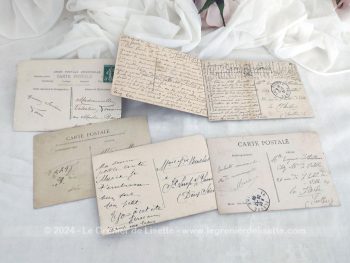 Lot de 6 anciennes cartes postales de portrait de femmes et d'hommes datant du début du siècle dernier.