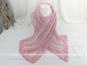 Echarpe vintage crêpe shabby marque Jackpot