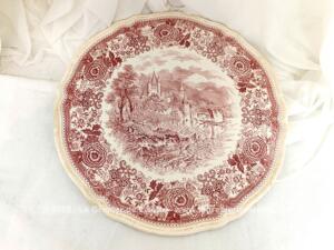 Grande assiette gâteau Villeroy et Boch Burgenland rose shabby