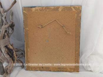 Original tableau signé peinture huile sur bois Bouquet Fleurs – Image 7