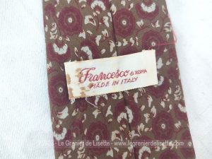 Belle cravate vintage Francesco Di Roma 100% soie Made in Italy