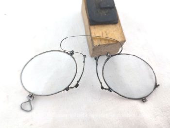 Bel assortiment XIX° acte notarié de 1872, pince-nez, courrier et tampon – Image 8