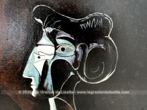 Très belle copie de 1967 du tableau Grand Profil de Picasso