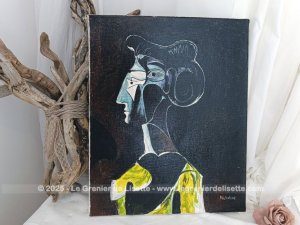 Très belle copie de 1967 du tableau Grand Profil de Picasso
