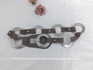Ceinture originale style seventies élastique et gros anneaux