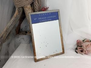 Ancien miroir publicitaire Tissus Vve Praud-Levron