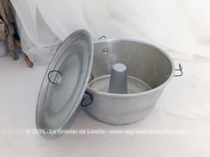 Ancien moule bain-marie vapeur aluminium années 50/60