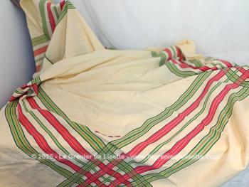 Belle nappe monogrammes brodés JD et ses 8 serviettes – Image 3