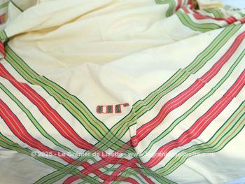 Belle nappe monogrammes brodés JD et ses 8 serviettes – Image 4