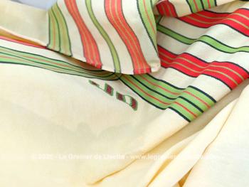 Belle nappe monogrammes brodés JD et ses 8 serviettes – Image 5