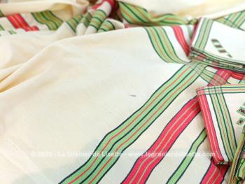 Belle nappe monogrammes brodés JD et ses 8 serviettes – Image 6
