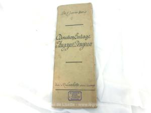 Acte notarié Donation-Partage du 7 janvier 1900