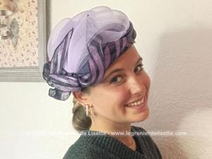 RESERVE – Original bibi noeuds et volutes mauve et parme