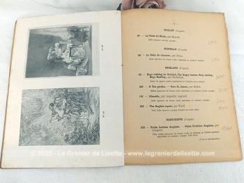 Voici un ancien catalogue d'Estampes Anciennes des Ecoles Anglaise et Française lors d'une Vente aux Enchères à l'Hôtel Drouot du jeudi 2 avril 1925 sur 22 pages d'énumération et 10 pages de reproduction, avec annotations au crayon.