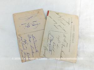 Lot 2 cartes postales anciennes Couple 1er Avril