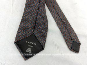Belle cravate pure soie Lanvin Paris