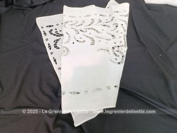 Ancienne superbe pièce fait main broderies ajourée – Image 5
