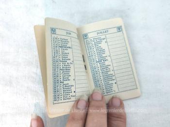 Ancien et très mini almanach carnet de notes, daté  de 1938 de 16 pages.  Cadeau publicitaire de la 
