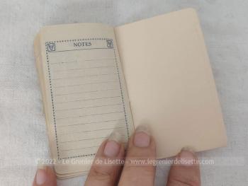 Ancien et très mini almanach carnet de notes, daté  de 1938 de 16 pages.  Cadeau publicitaire de la 