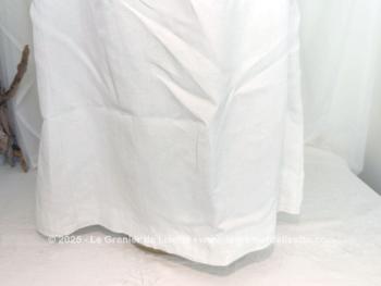 Ancienne grande chemise de nuit lin plis broderies et monogrammes MS – Image 11
