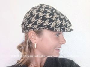 Casquette lainage Pied-de-Coq