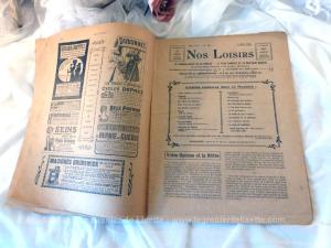 Ancienne revue « Nos Loisirs » du 15 mai 1910