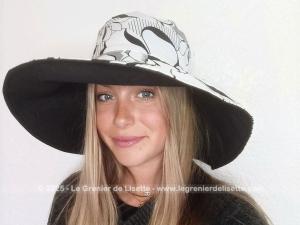 Chapeau capeline réversible larges bords marque Keyone