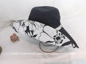 Vous rêviez d'avoir un chapeau comme dans un film des années 60/70 ? c'est celui là ! Avec son coté réversible, cette capeline est très élégante et estampillée Keyone. Amateurs de noir et blanc, vous serez conquis ! 