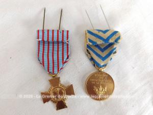Duo médailles militaires Reconnaissance de la Nation et Croix du Combattant