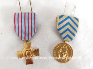 Duo médailles militaires Reconnaissance de la Nation et Croix du Combattant
