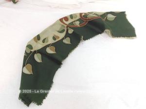 Original foulard fait main peint soie Duo de Vert