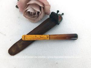 Porte-cigarette vintage bakélite avec étui cuir