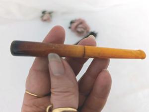 Porte-cigarette vintage bakélite avec étui cuir