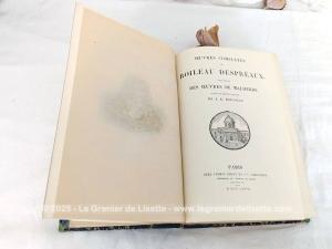Ancien livre Œuvres Complètes Boileau Despréaux et Malherbe 1877