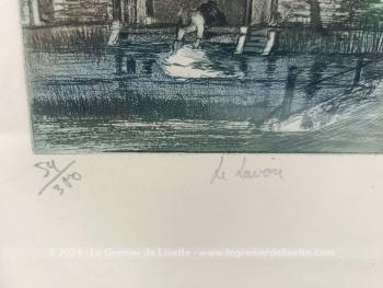 Voici une belle lithographie originale signée et numérotée 59/350  portant le nom de 