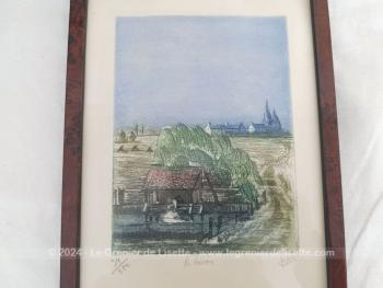 Voici une belle lithographie originale signée et numérotée 59/350  portant le nom de 