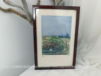 Voici une belle lithographie originale signée et numérotée 59/350  portant le nom de 